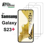 Screen Protector For Galaxy S23 Plus Samsung 6.6 inch Tempered Glass HD Crystal 9H High Aluminum Anti Scratch Fingerprint Unlock