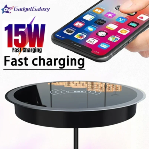 New Quick Wireless Desktop Embedded Charger Fast Inductive Charging For iPhone 16 15 14 13 12 Samsung Huawei Xiaomi Oppo Phone