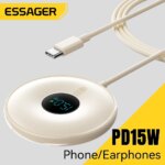 Essager Magnetic Wireless Charger 15W Fast Charging Ｄigital Ｄisplay　Charger For iPhone 15 14 Pro Max Mini Quick Magnetic Charger