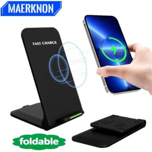 15W Magnetic Wireless Fast Charging Charger Stand For iPhone 15 14 13 12 11 Pro Max Induction Phone Charger Adapter Dock Station