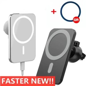 Car Wireless Charger For Macsafe for iPhone 12 13 14 15 Pro Max Mini Air Vent Car Phone Holder Stand Fast Car Charging