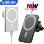 Magnetic Car Phone Charger 15W Wireless Induction Fast Charging Adapter Pad Dock Station For iPhone 15 14 13 12 Pro Samsung S24