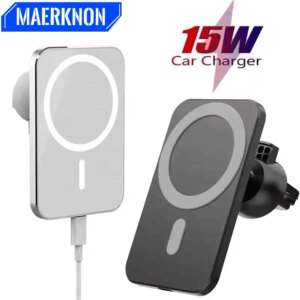 Magnetic Car Phone Charger 15W Wireless Induction Fast Charging Adapter Pad Dock Station For iPhone 15 14 13 12 Pro Samsung S24