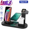 7 in 1 Wireless Charger Stand Pad Phone Induction Fast Charging Dock Station For iPhone 16 15 14 13 12 Apple Watch 1-10 Airpods