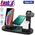 7 in 1 Wireless Charger Stand Pad Phone Induction Fast Charging Dock Station For iPhone 16 15 14 13 12 Apple Watch 1-10 Airpods
