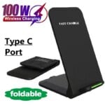 100W Wireless Charger Stand Pad For iPhone 16 15 14 13 12 Pro X XS Max XR 8 Samsung S22 S21 Induction Fast Charging Dock Station