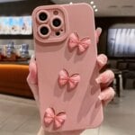 Cute 3D Pink Butterfly Phone Case For iPhone 16 15 14 13 12 11 Pro Max 7 8 Plus 16E XR X XS SE2 Shockproof Silicone Soft Cover