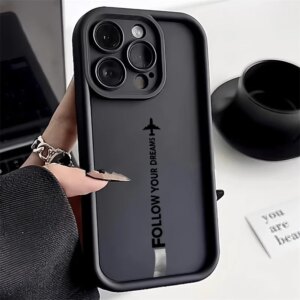 Soft Liquid Silicone Phone Case For iPhone 13 15 11 12 14 16 Pro Max 8 7 Plus XR XS SE Travel-Inspired Airplane Route TPU Cover