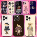 Fashion F-Filous Bear Girls Phone Case For iPhone 16,15,14,13,12,11,Pro,Max,Plus,X,XS,XR,SE,8,7,Mini,Soft Silicone Black Case
