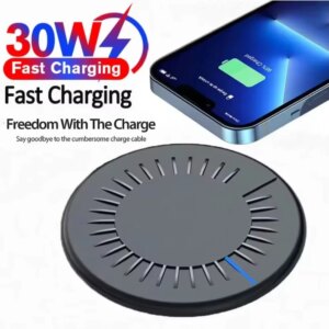 30W Fast Wireless Charger Pad Stand Phone Chargers Desktop Wireless Charging Station for iPhone 16 15 13 Samsung S25 S24 Xiaomi