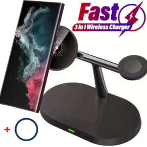 3 in 1 Magnetic Wireless Charger 30W Super Fast Charging Station For Samsung Galaxy S25 S24 Watch 7 6 5 4 3 2 Active 1 2 Earbuds
