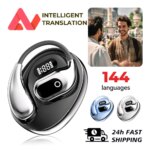 Ai Translation Bluetooth Headset 144 Languages Ai Two-Way Real Time Translators Earphone for ENC Business Wireless Headphones