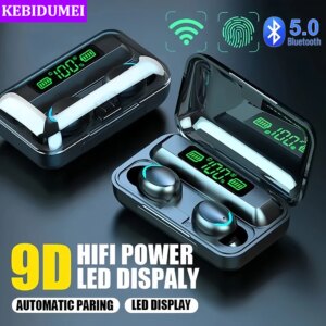 Bluetooth 5.0 Earphones Wireless Headphones LED Dislpaly HiFi Stereo Waterproof Headset Sport Noise Reduction Earbuds for Xiaomi