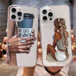 Fashion Girls Phone Case for iPhone 15 14 13 12 11 Pro Max Case Coque for iPhone XR X XS Mini SE 7 8 Plus Cover Shockproof Funda