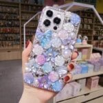 Luxuxy Baroque Flowers Rhinestone Phone Cover For Samsung S25 S24 S21 S22 Ultra S23 PLUS Note 20 Ultra Diamonds Bling Case