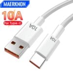 10A USB Type C Cable 120W Super Fast Charging Data Cord Phone USB Cable For Huawei P40 Honor Xiaomi Samsung Quick Charger Cable