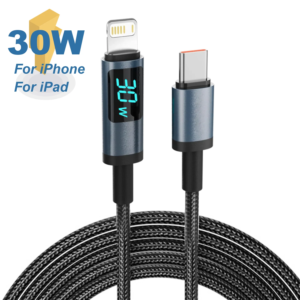 30W Charging Cable Type C To Lighting Data Cable For iPhone 14 13 12 11 Pro Max 30W Fast Charge Digital Display Wire Cord