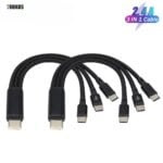 3 in 1 USB Type C Cable USB C to Type C Charging Cable For ipone Samsung Huawei  Mate60  Xiaomi  3in1 Micro USBC Cable 0.2M/1.2M