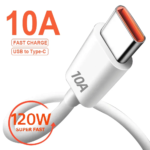 USB Type C Cable 120W 10A Super Fast Charging Data Cord For Huawei P40 Honor Xiaomi Samsung Quick Charge USB Phone Charger Cable
