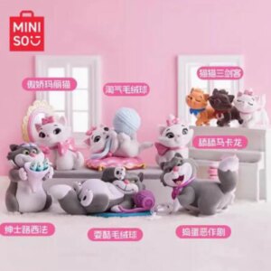 Miniso Disney Lucifer Marie Cat Blind Box Figure Kawaii Cartoon Mysterious Surprise Box Fluffy Cat Guess Bag Toy Birthday Gift