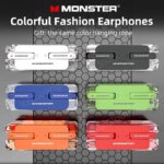 Monster XKT08 Earphone Bluetooth 5.3 Ture Wireless Earbuds Low Latency Noise Reduction Headphones Gaming Sports Headset With Mic