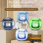 T8 PRO Tws Bluetooth Earbuds Transparent With LED Digital Display Wireless In-Ear Earphones For Xiaomi Huawei iPhone Headphones