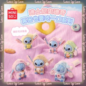 Genuine Stitch Eat Something Before Sleep Series Plush Blind Box Vinyl Toy Kawaii Doll Surprise Box Pendant Girl Gift