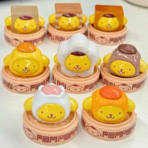 genuine Sanrio pudding dog steaming series blind box Pompompurin moe grain cute ornaments gift