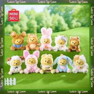 Original Winnie The Pooh Naughty Party Vinyl Plush Blind Box Pooh Bear Bag Pendant Mystery Box Surprise Toy Cute Doll Decor Gift