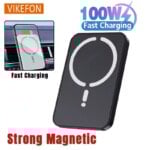 100W Magnetic Wireless Car Charger Air Outlet Phone Holder for iPhone 16 15 14 13 12 Pro Max Fast Wireless Car Charging Station