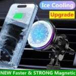Wireless Magsafe Car Cooling 13 Stand Charger Magnetic ice 15 12 For Fast 14 Max Holder Charging Mount Car Pro 16 iPhone Phone S