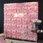 12PCS Artificial Flowers Roses Wall Panel 3D Flower Backdrop Faux Roses for Wall Party Wedding Bridal Shower Outdoor Decoration