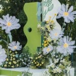 Artificial Giant Gauze Flower Wedding Background Butterfly Gauze Flower Large White Flower Wall Road Guide Diy Party Stage