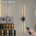 70/100cm LED Wall Light Wireless Dimmable Touch and Remote Control 3 Light Colors Wall Lighting for Home Corridor Room Decor