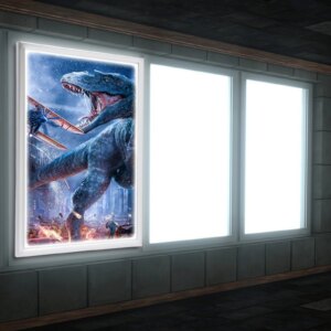 LED Light Box Backlit Movie Poster Art Picture Frame 24" x 36" Advertising Display