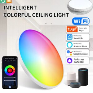 XIAOMI MIJIA Smart Ceiling Lamp 24W LED RGB Bathroom Ceiling Light Tuya Alexa Google APP Control For Bedroom Home Decor 220V