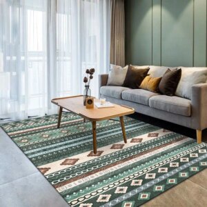 VIKAMA BOHO Crystal Velvet Carpet Cream-Style Washable, Waterproof, Stain-Resistant And Dirt-Resistant Bedroom  Home Decoration