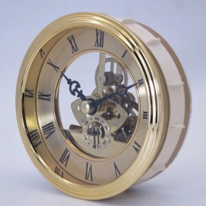 97mm Retro Gold Table Clocks Perspective Clock Gear Movement Hour Floor Wall Home Decor Metal Small Wall Clocks Room Decoration