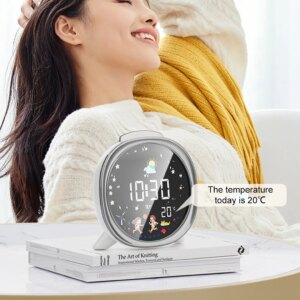 Creative Desktop Alarm Clock Digital Clock Student Luminous LED Smart Digital Temperature Timer Cute Bedroom Table Desk Decor