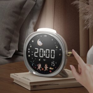 Creative Desktop Alarm Clock Digital Clock Student Luminous LED Smart Digital Temperature Timer Cute Bedroom Table Desk Decor