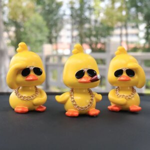 Modern Originality Miniatures Nordic Shaking Head Bath Duck Room Figurines & Miniatures Bedroom Yard Home Decor Estatua FYFM
