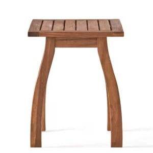Great Deal Furniture Studio Outdoor Accent Side Table | Acacia Wood
