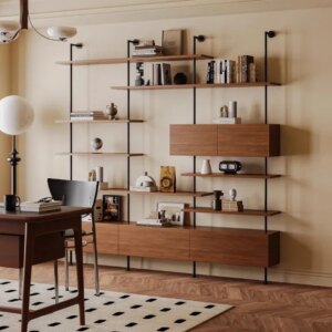 Furniture Home Organizer Room Bedroom Shelf Industrial Rotating Storage Library Book Luxury Interior Estante Bookshelf Books