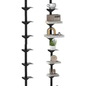Invisible Floating Bookshelves,8 Tier Wall Bookshelves Floating Bookshelf for Wall Vertical Spine Book Tower Book Shelves for