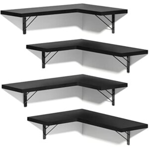 Corner Shelves Bundle（Contains 2 Items） Rustic Wood Floating Shelves Wall Shelves for Bedroom Room Bathroom Kitchen Office and
