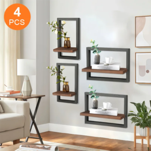 4pcs floating shelves for wall, 15.78/8.18in long, wall shelves,wall,home,classroom,office,room decor aesthetic,