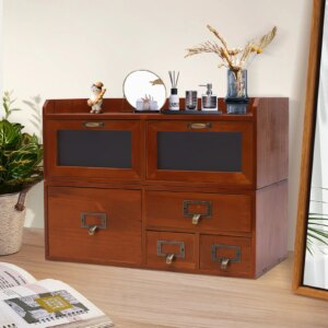 Desktop Organizing Cabinet, Supplies Organizer, Vintage Drawers for Desk