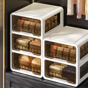 Home Storage Drawer Organizer - Multi-Compartment Underwear & Socks Box for Bedroom, Closet, and Wardrobe Organization