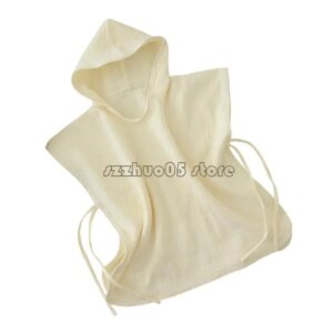 M3GE Convertible Hooded Bath Towel Poncho for Kids Soft Absorbent Cotton Fabric