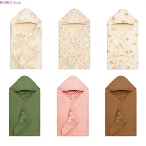 C9GB 75x75cm Cotton Baby Bath Towel with Hood Soft Absorbent Feature Quick Dry Shower Towel for Newborns Infant Care
